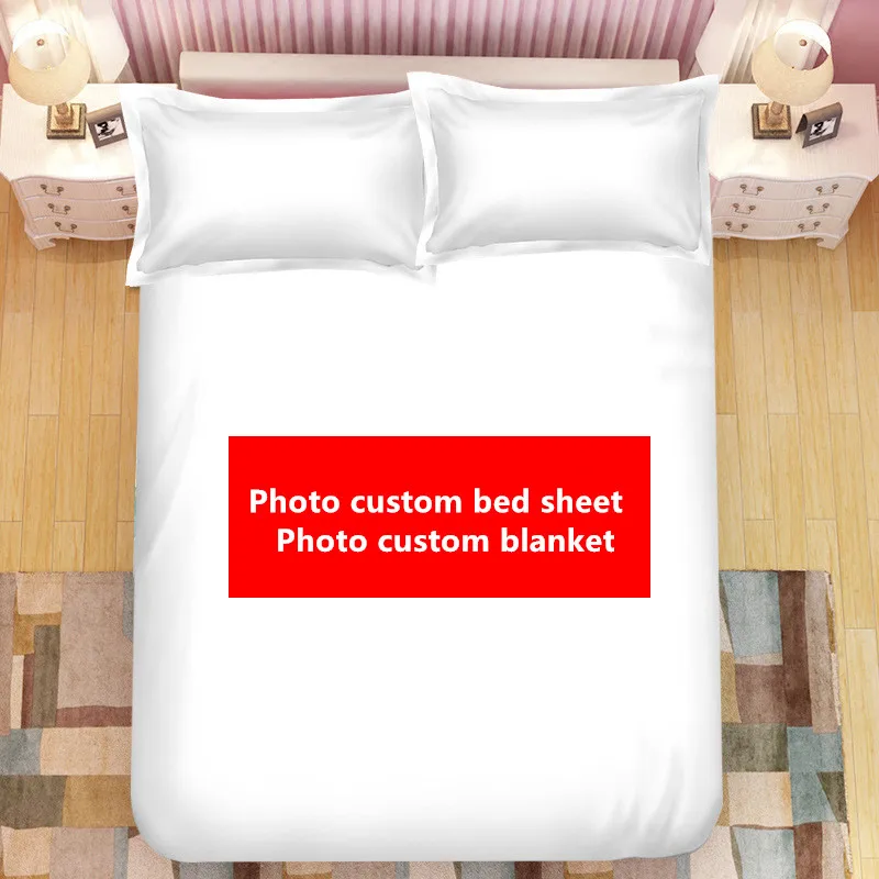 

DIY custom bed sheet creative personality photo The blanke wedding celebration bedding cover bed sheet birthday gift 2019