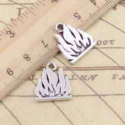 10pcs Charms Flames Fire 15x18mm Tibetan Silver Color Pendants Antique Jewelry Making DIY Handmade Craft