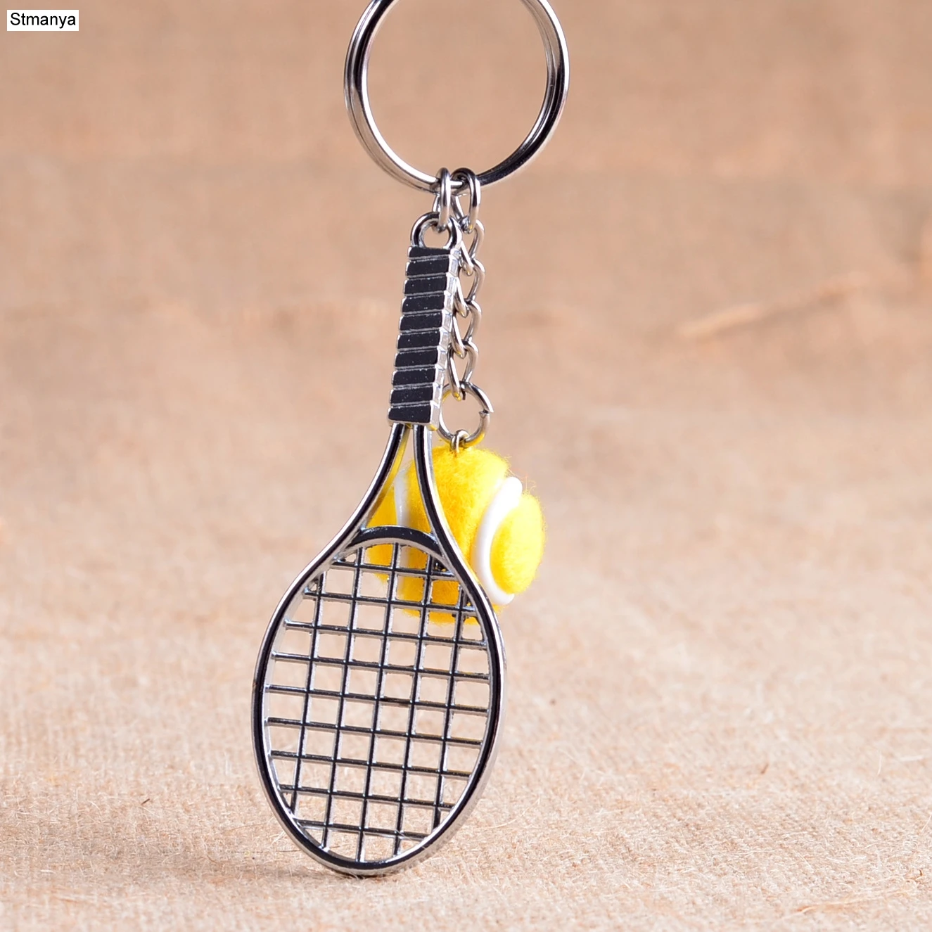 Women New Tennis Racket Key chain Men Fashion Cute Sport Mini Keychain car Key ring Best Party Gift Jewelry