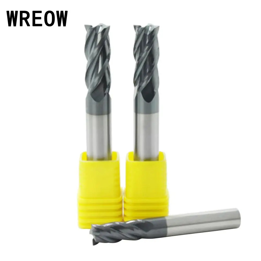 CNC Lathe Milling Cutter router bit 1mm 2mm 3mm 4mm 5mm 6mm Alloy Carbide End Mill 4 Flute Milling tools For Steel Metal Cutt