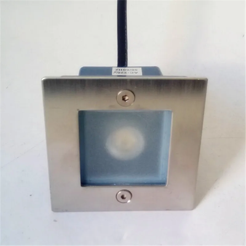 Recesso LED Escadas Lâmpadas, Luz Enterrada, Escadaria Step Light, Interior e Exterior, IP66, 3W, 2x3W, 85-265V, 1PC