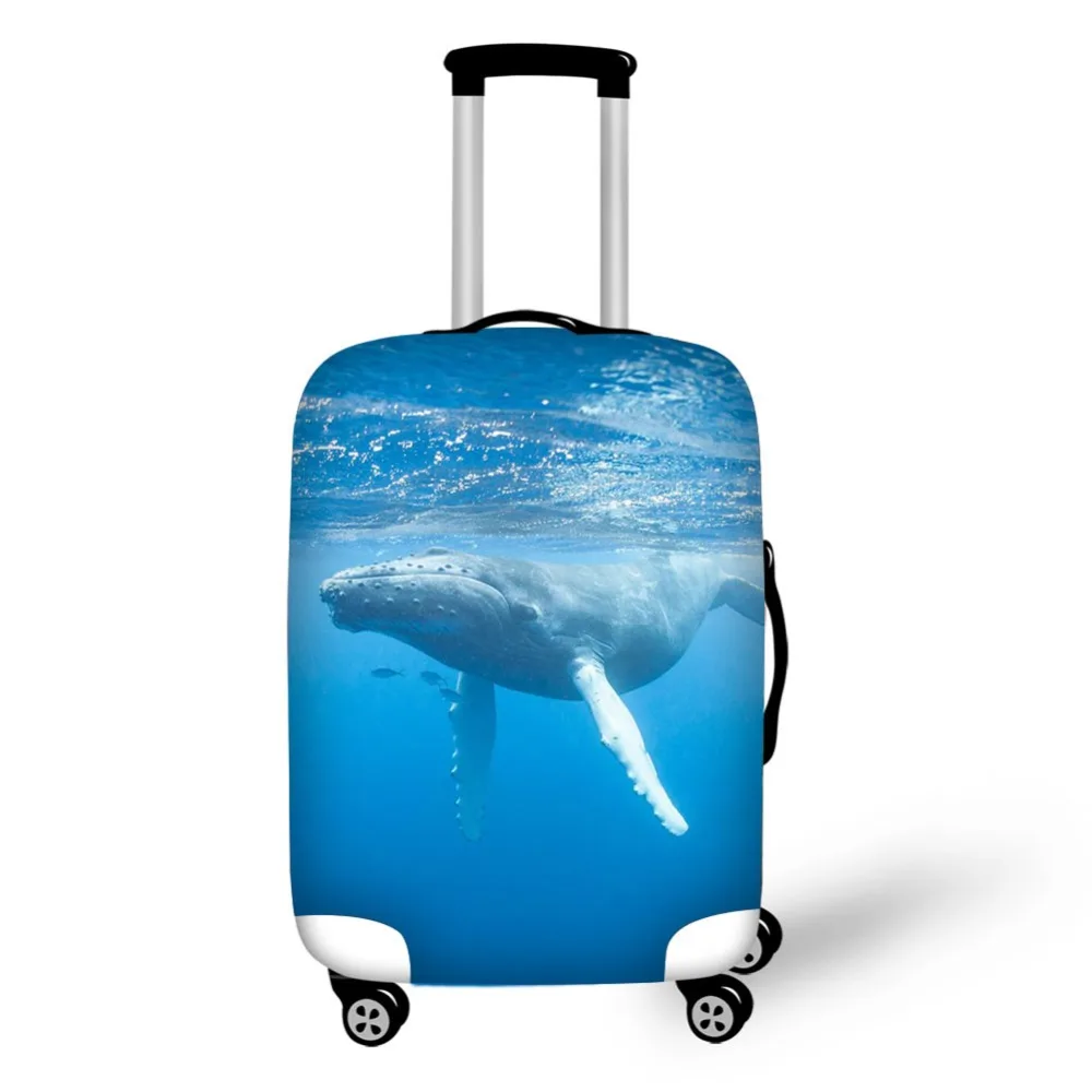 3D Whale humpback design print high elastic fabric covers protective covers for suitcases travel accessories luggage covers