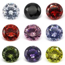 500pcs/lot 1.0mm 1.5mm 2.0mm (1.0~4.0mm) 5A Round Garnet, Amethystine, Lavender, Purple, Black, Pink Cubic Zirconia Stone Loose