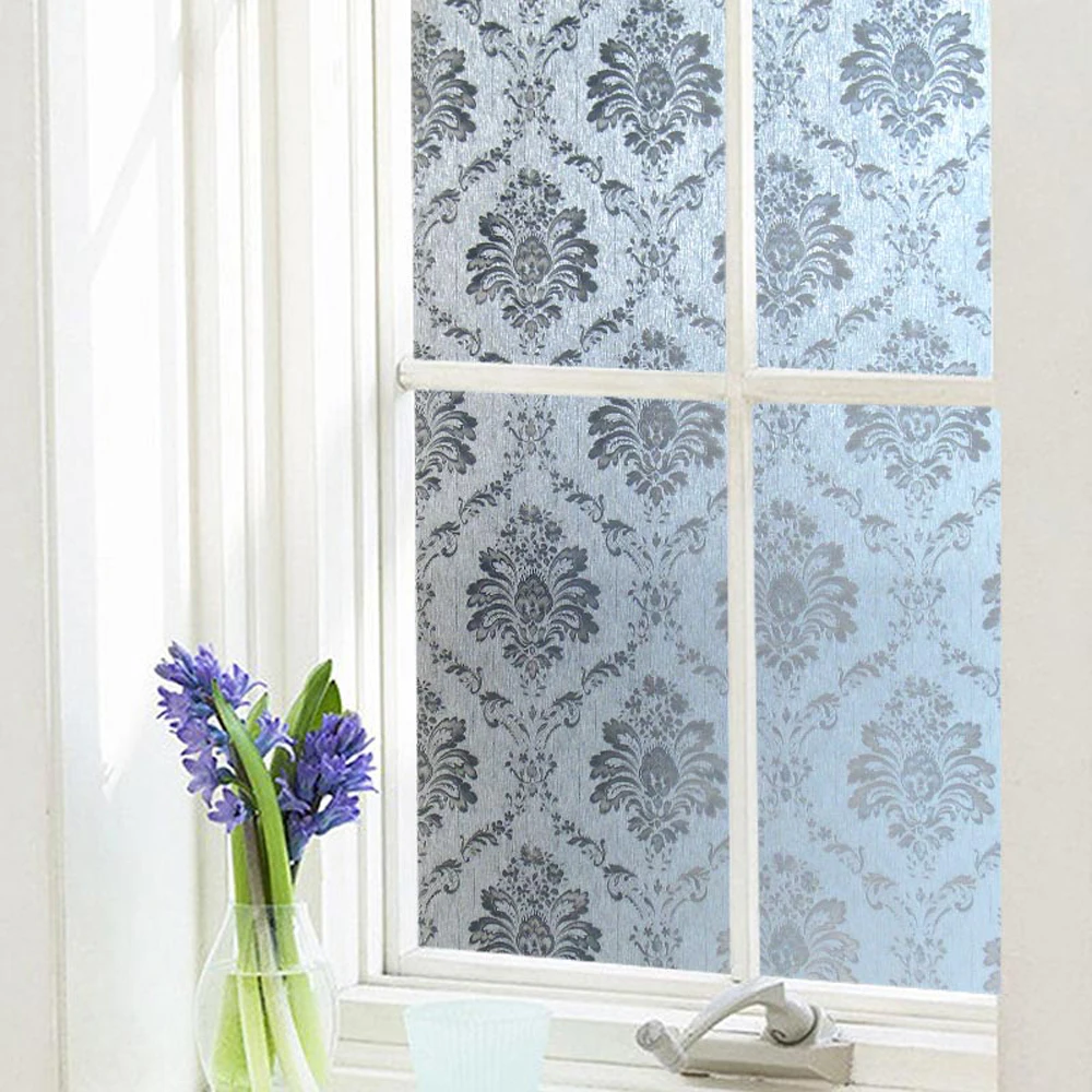 3D Frosted UV Static Cling, European Static Window Film, Living Room Decorative, Bedroom, 30-90x200cm