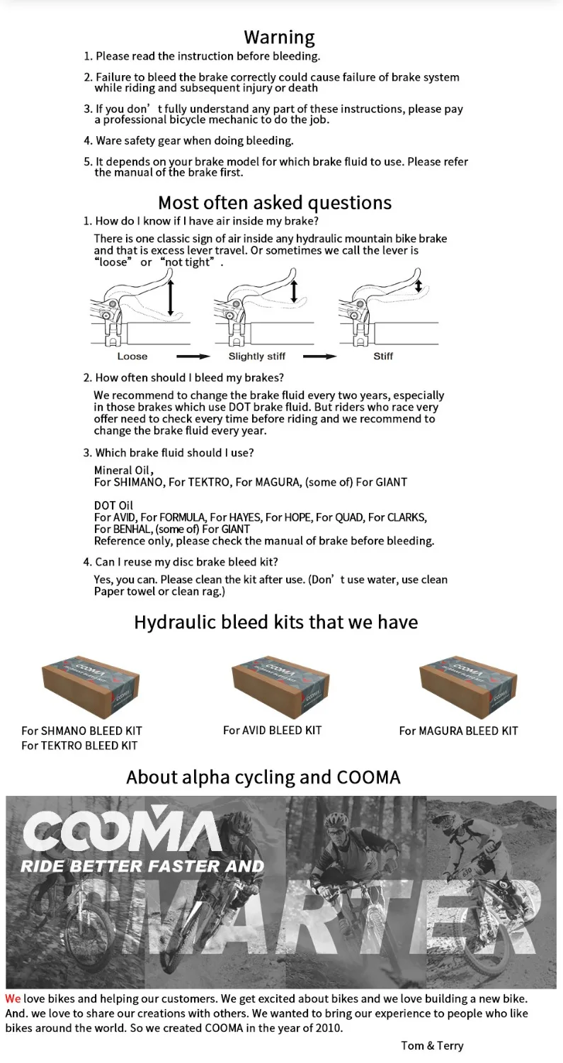 Bicycle Hydraulic Brake Bleed Kit for AVID and SRAM S4 EDGE Code GUIDE RSC R Level ULT TLM Red eTap, Basic Version