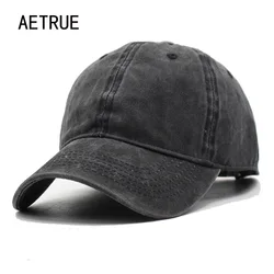 Gorra de béisbol con Cierre trasero para hombre y mujer, gorro de algodón lavado, Estilo Vintage