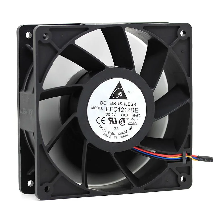 

NEW DELTA PFC1212DE 12038 12V 4.8A 12CM high air volume double ball bearing high air volume cooling fan