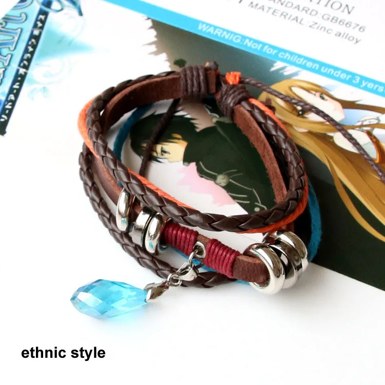 Wholesale Blue Rhinestone Pendant Bracelet Sword Art Online Asuna Fashion Jewelry Adjustable Bracelet