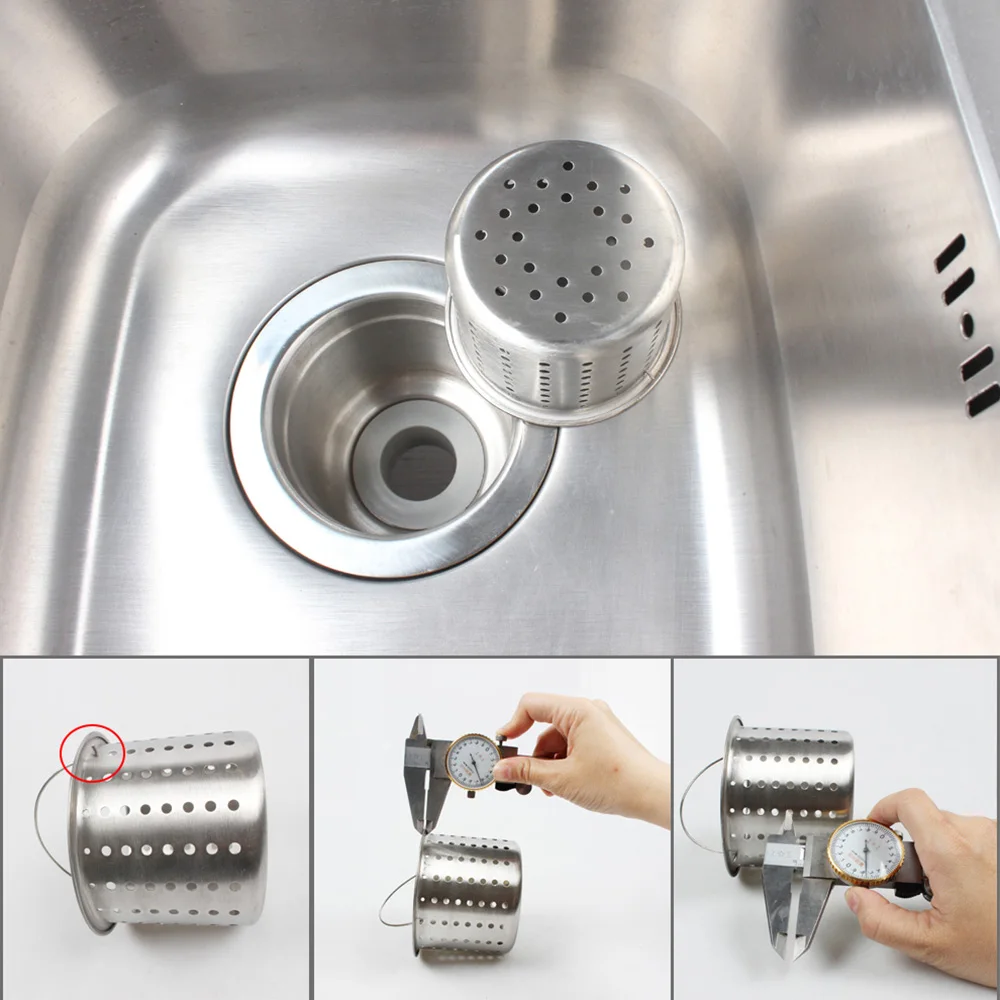 Talea 10.3Cm Rvs Spoelbak Wastafel Innerlijke Mand Drain Stopper Filter Gootsteen Stekkers QS027C005