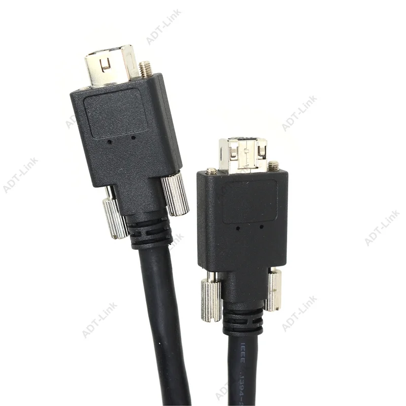 IEEE1394B 9PIN-9PIN Visi Mesin Industri Kabel Kamera dengan Penguncian Sekrup IEEE 1394 Firewire Kabel untuk AVT Jai Baumer FLIR