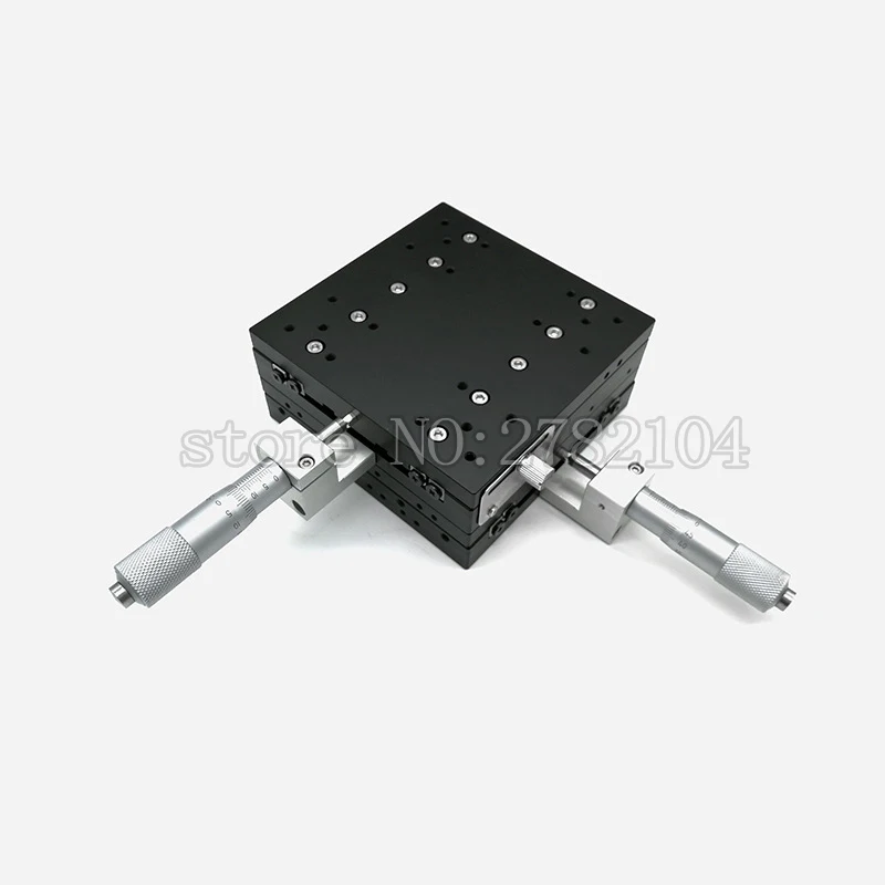 Imagem -05 - Axis 100*100 Estação de Aparamento Plataforma Deslocamento Manual Estágio Linear Mesa Deslizante Xy100-l Xy100-c Ly100-r Cruz Ferroviário xy