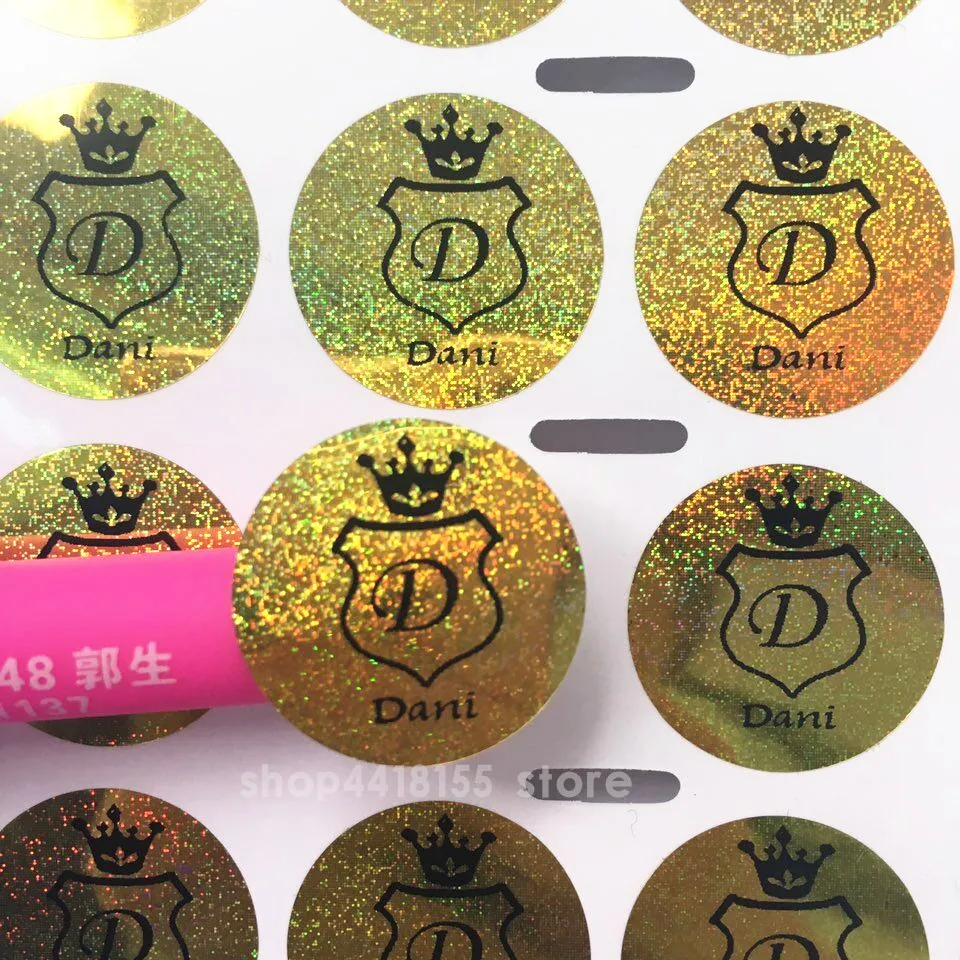 200pcs 20mm Customize Personalised Name Clear Transparent White Kraft Sticker, Wedding Sticker Logo Eyelashes Sticker