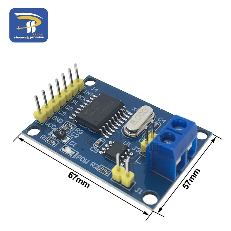 MCP2515 CAN Bus Driver Module Board TJA1050 ricevitore SPI per 51 MCU ARM Controller modulo di interfaccia per Arduino Kit fai da te nuovo