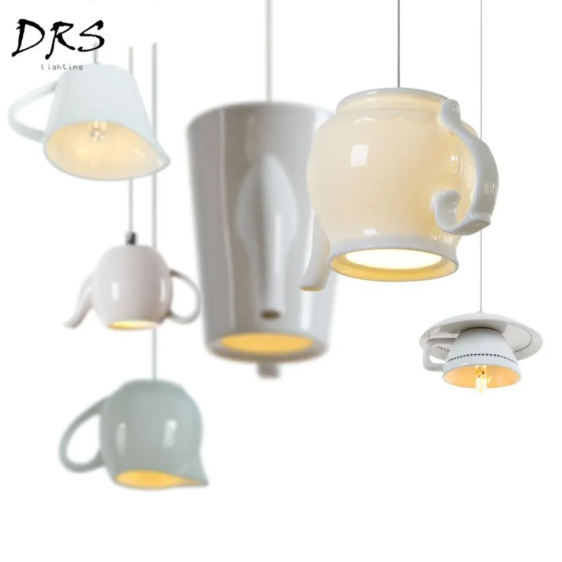 Lustre Suspension Pendant Lights Ceramic Glass Led Hanging Lamp Nordic Teapot Simple Modern Hanglamp Luxury Decor Home