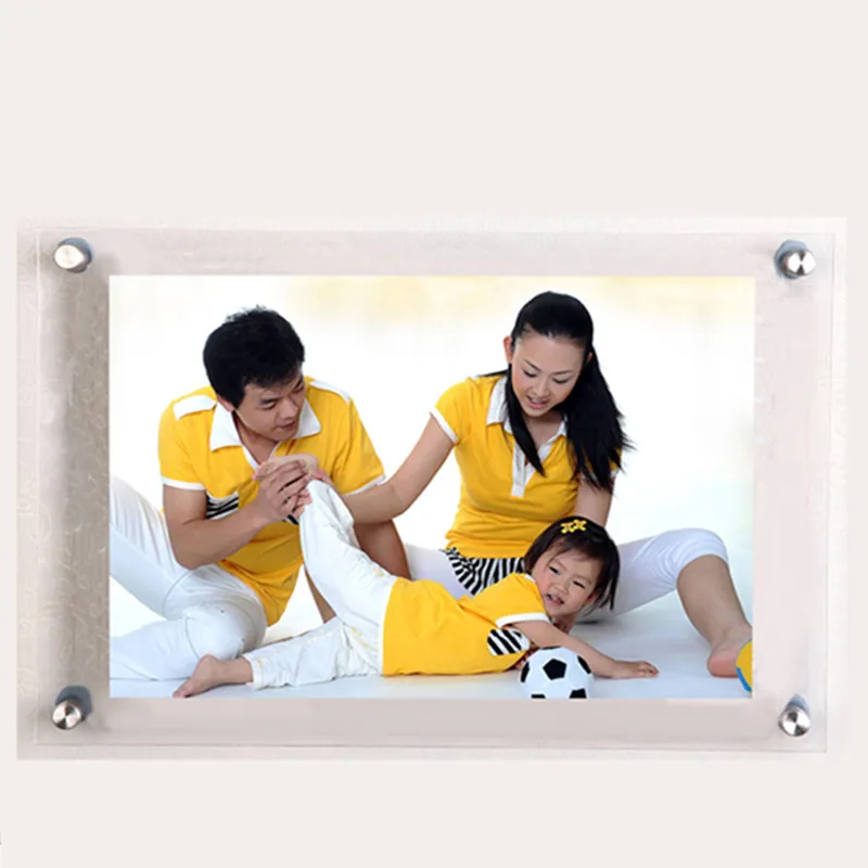 Clear Acrylic Photo Frame for Wedding Photos, Crystal Memory Picture Frame, Display Racks, Home Decor, Hang on the Wall