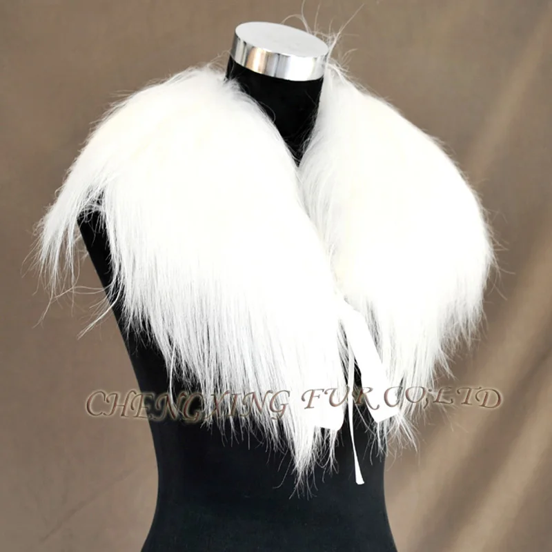 

Free Shipping CX-A-48B Women Detachable Fur Collar Goat Fur Collares