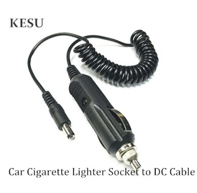 DC 12V Male Car Cigarette Lighter Socket Plug Connector with LED 5.5mm x 2.1mm Faster Charger Power cable Adapter