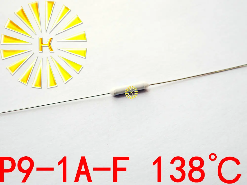 

100% Original P9-1A-F 138 degree Thermal-Links 1A 250V Resistance Temperature Fuse x 500PCS