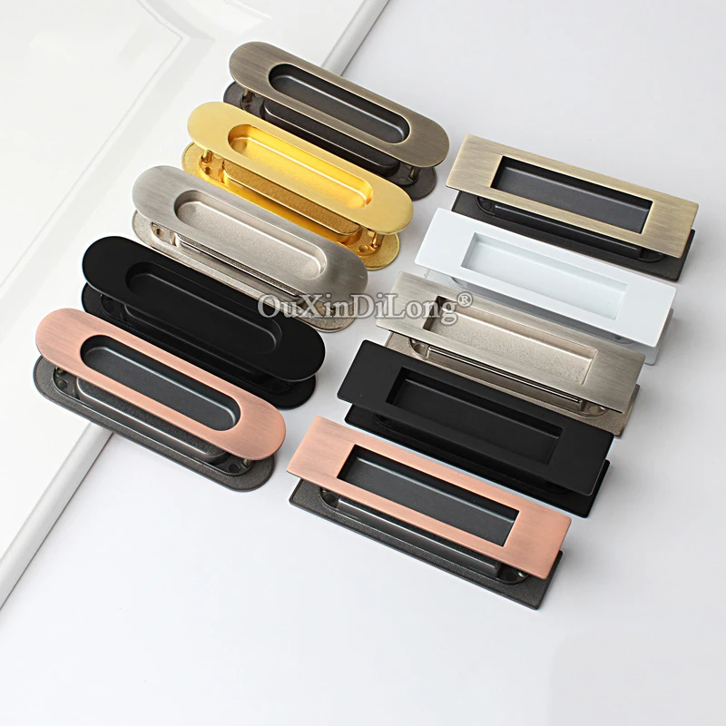 Brand New 1Pair Recessed Sliding Door Handles Invisible Hidden Wooden Door Push/Pull Handles Multi-choices