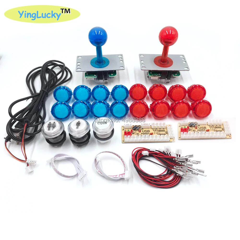 sanwa Joystick DIY Kit de cero retraso Arcade DIY Kit USB codificador PC Arcade Joystick Sanwa + Sanwa botones para Arcade Mame