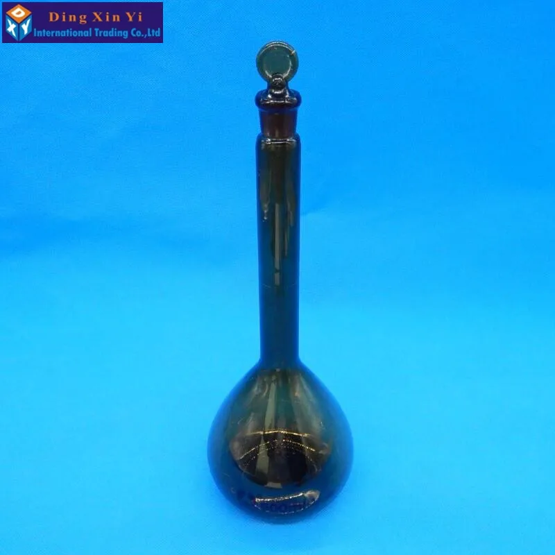 500ml brown volumetric flask Constant volume bottle flint glass brown flask volumetric Laboratory volumetric flask