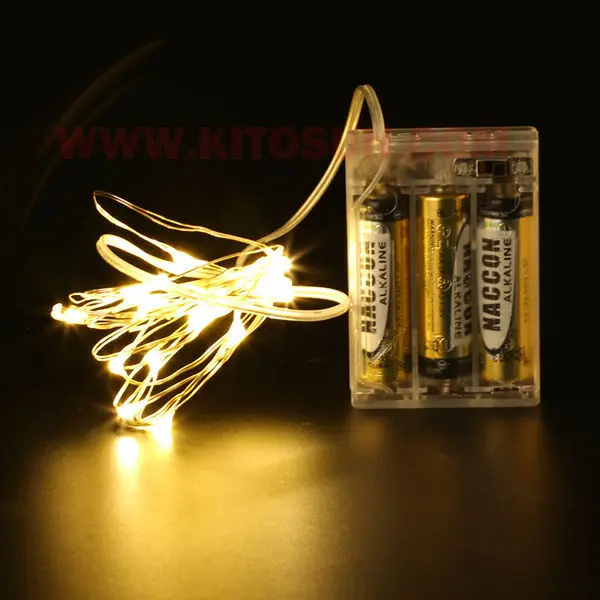 Factory Direct Deal !!!  33ft 3AA Battery Operated Micro LED String Light ,Submersible Waterproof LED Fairy Light