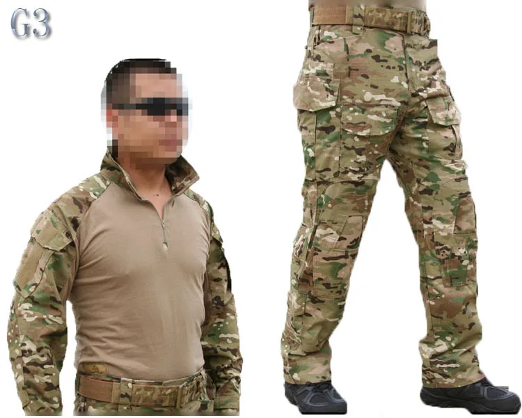 

Emerson bdu G3 Combat uniform shirt & Pants & knee pads Military Army uniform MultiCam Suit CP Hunting