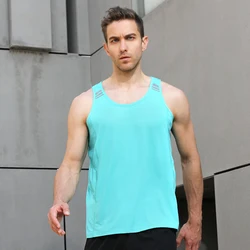 Men Running Vest Summer Mesh Tank Outdoor Gym Sleeveless XS-3XL 2021 Loose Sport Top Reflective New Workout Training Man Singlet