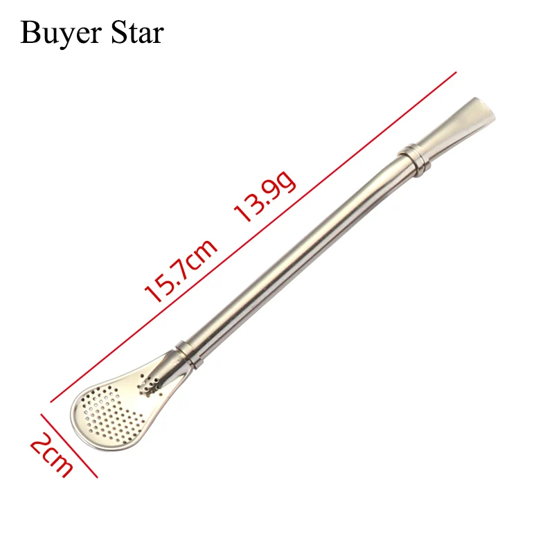 Colorful 304 Stainless Steel Tea Drinking Straws Spoon Yerba Mate Tea Filter Reusable Bombilla Gourd Tea Tools Bar Accessories