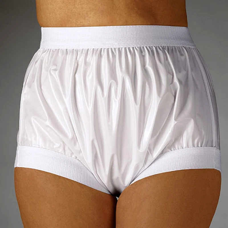 Pantalones anchos de elásticos FUUBUU2207-White-XL-1PCS para adultos, no pantalones de plástico para bebés, pañales de tela para adultos, envío