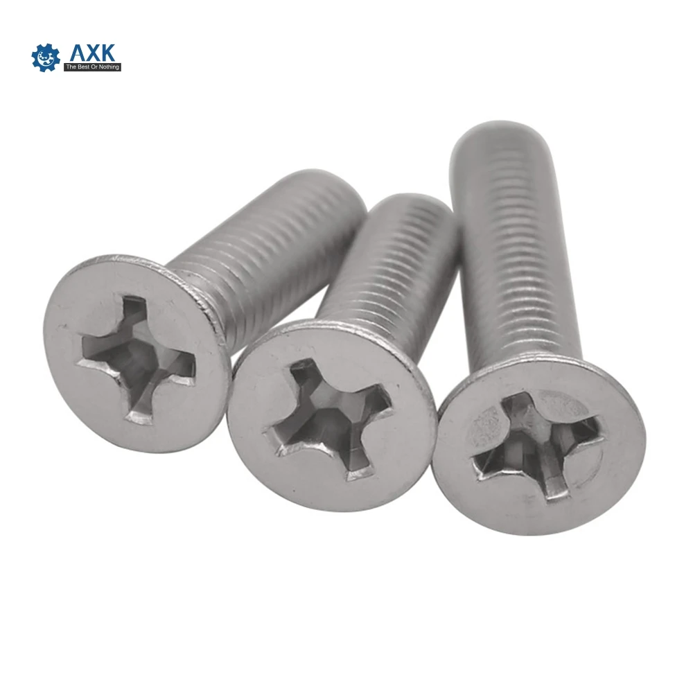 Machine Screw Countersunk Head Stainless Steel 2/3/4/5/6/7/8/10 Flat Verbus Ripp Bolt M2*3 Phillips & Carbon Km M1 Electrical