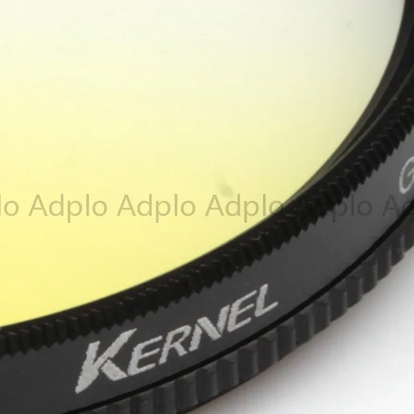 52 مللي متر/55 مللي متر/58 مللي متر // 62 مللي متر/72 مللي متر/77 مللي متر عدسات صفراء اللون تدريجية تصفية ملحقات الكاميرا