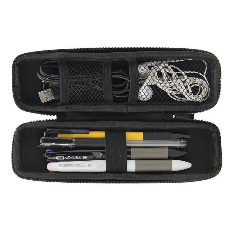 

PU Hard shell case USB Flash Drive Carrying Organizer Storage Recording pen m2 SSD Bag bank Key Power Bank cable e-cigarette