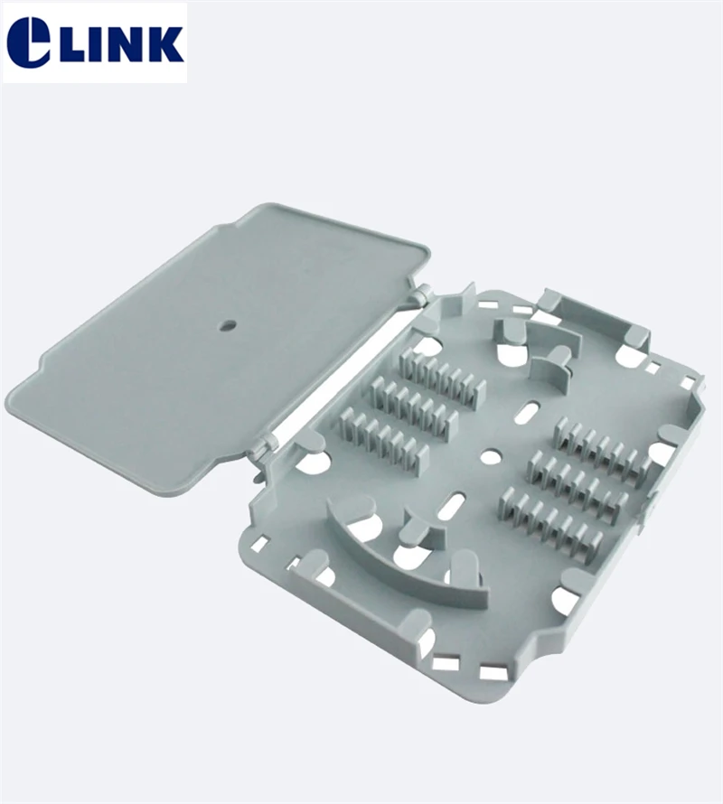 12 core fiber Splice tray thickened ABS material fusion cassette box ftth optical fibre splice protector ELINK factory 20PCS