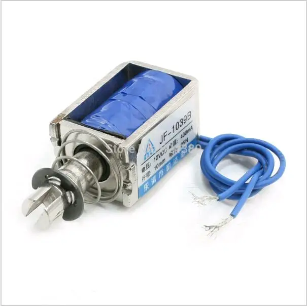 Wholesale Retail DC 12V 400mA 25N Holding 10mm Stroke Pull Type Open Frame Solenoid Electromagnet JF-1039B