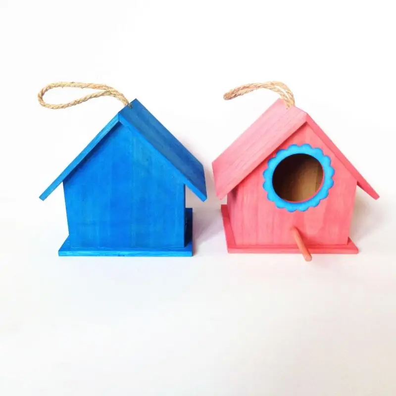 Real Wood Ornament Bird Cage, Outdoor Bird House, Wood Bird House, breeding Box