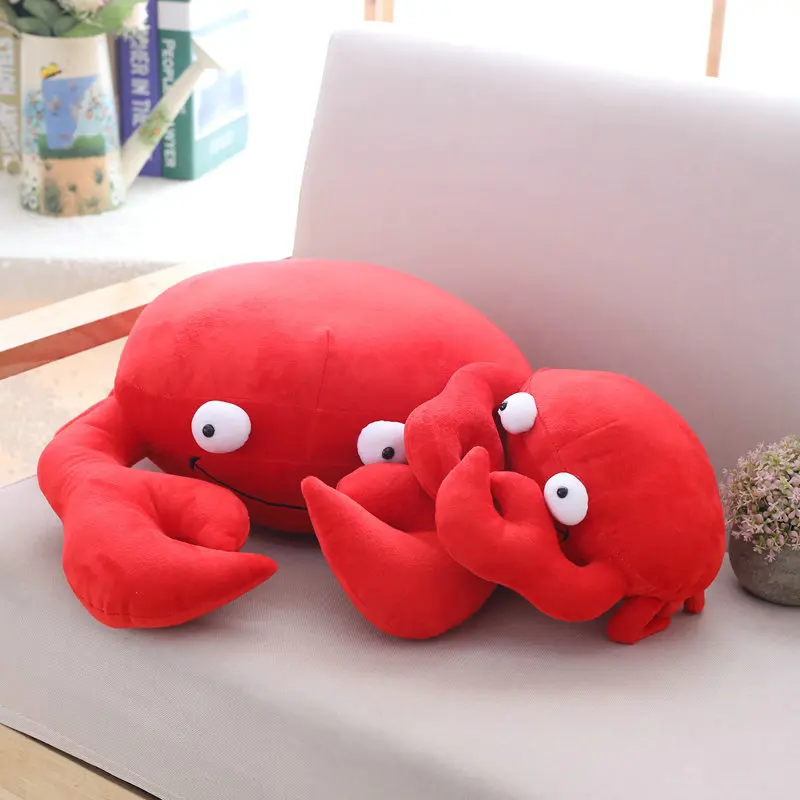 20-50cm Cartoon Real Life Red Crab Plush Toy Soft Doll And Comfortable As A Pillow For Children Birthday Baby Present