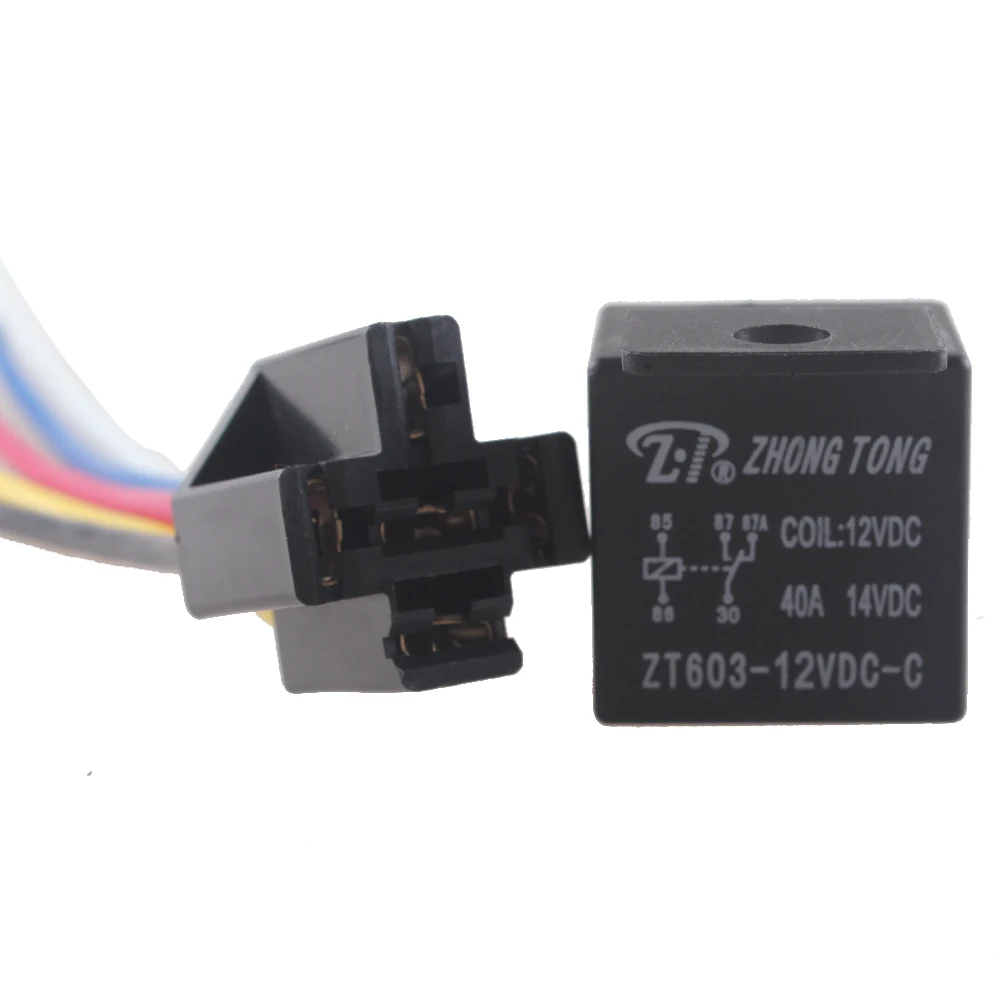 EE support  Car Truck Auto DC 12V 40A Amp SPDT Relay & Socket 5Pin Relays 5 Wire Car Styling