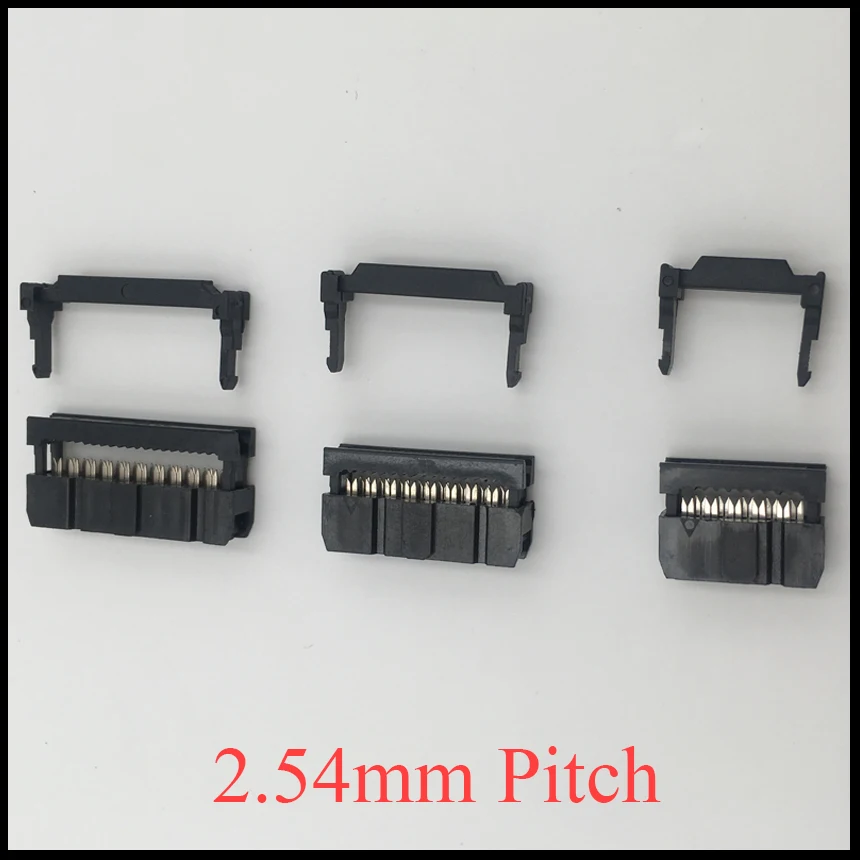 FC 40P 50P 64P 40 50 64 Pins 2.54mm Pitch Double Row Space ISP IDC JTAG Connector Flat Line Cable Female Header Horn Socket Box