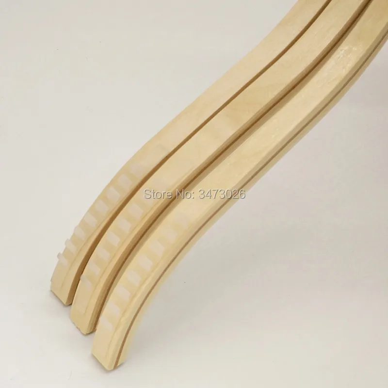 38cm Wood Coat Hangers Non-Slip Design Clothing Hanging Rack Trousers Skirt Drying Hangers Coats Jackets Clothes Display 5 Pcs