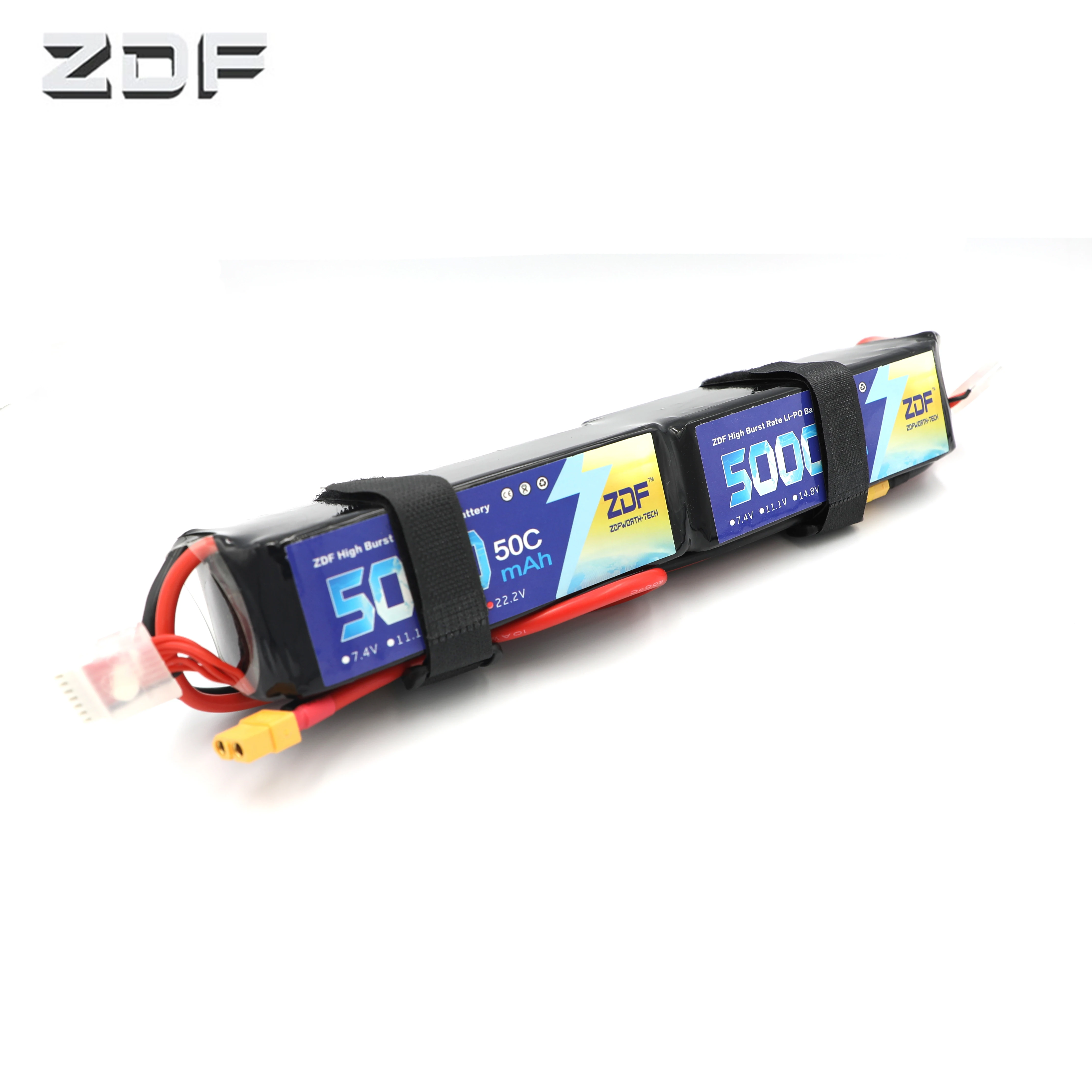 ZDF Power lipo Battery 6S 22.2V 10000mah (2pcs  22.2 v 5000mAh 50C) 50C 100C Bateria For Quadcopter Helicopter Airplane Boat