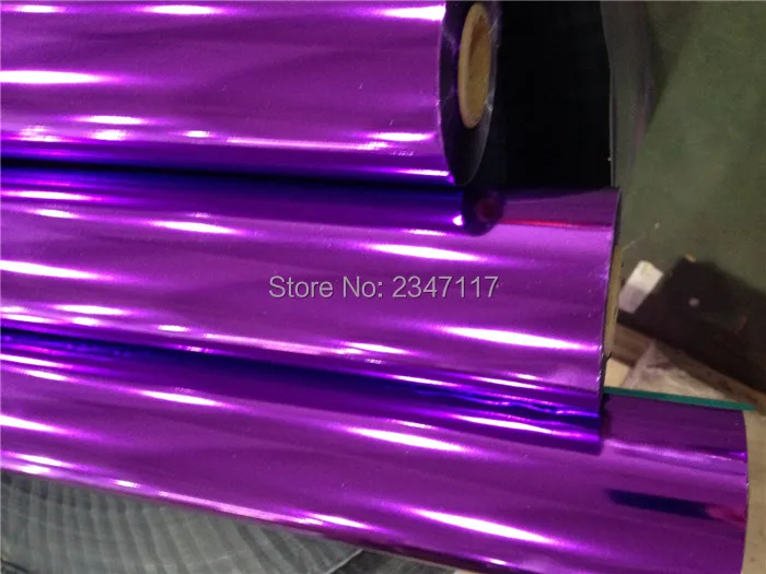 One Roll Glossy Purple Color Hot Foil Paper 64cmx120m/8cmx120m with Shipping Cost Fee