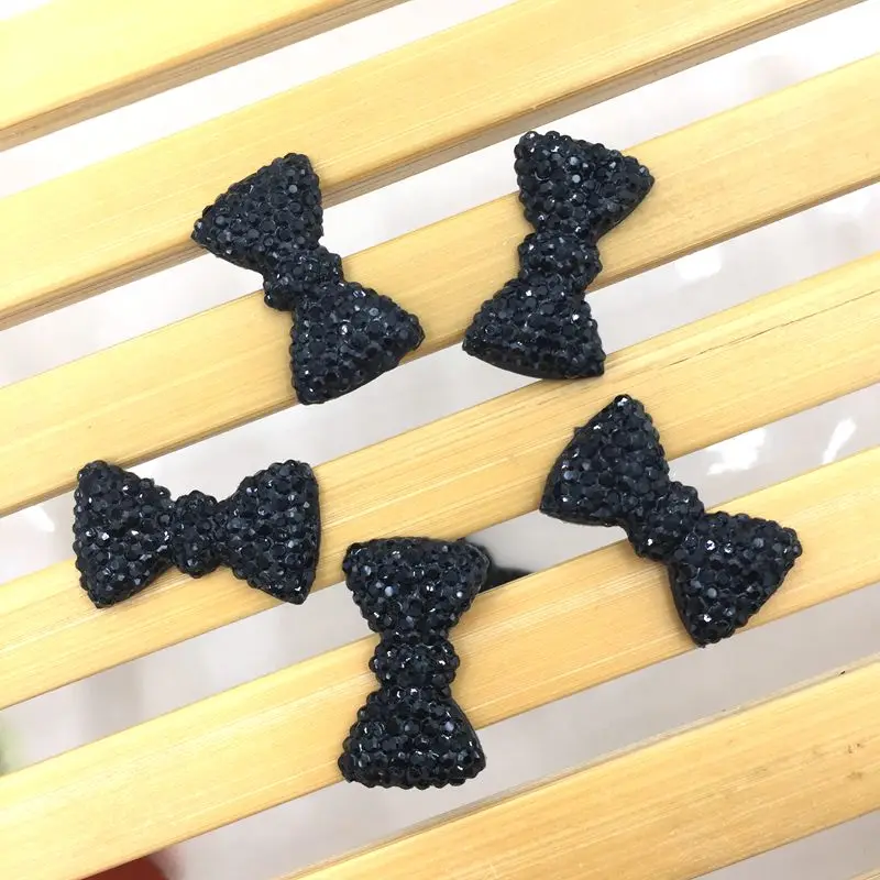 40pcs 11*20mm Fashion Bow Tie Glitter Crystal Rhinestone Bow for Wedding Party gift -B649