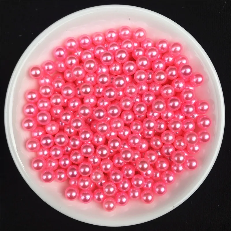 10 grammi di Rosa Scuro ABS Perle 2.5/3/4/5/6/8mm Rotondo Acrilico perle d\'imitazione della perla per Monili Che Fanno/Unghie Artistiche/telefono