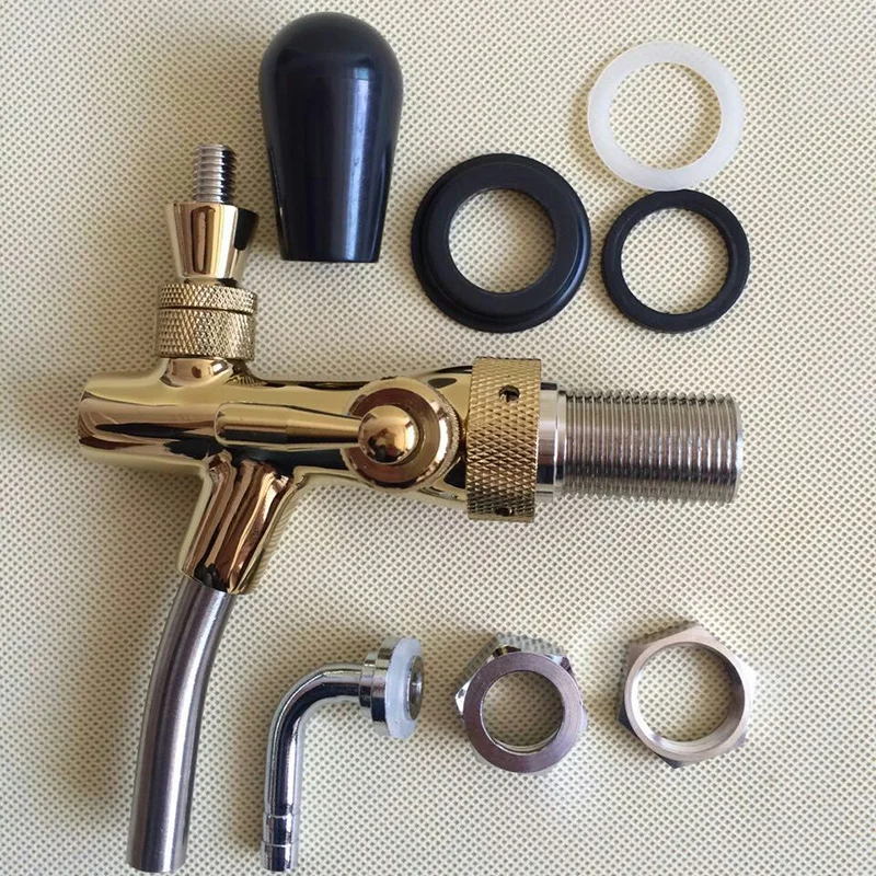 Compensator Beer Tap with Flow Control, with Wahsers and Hose Barb, 5/8 \