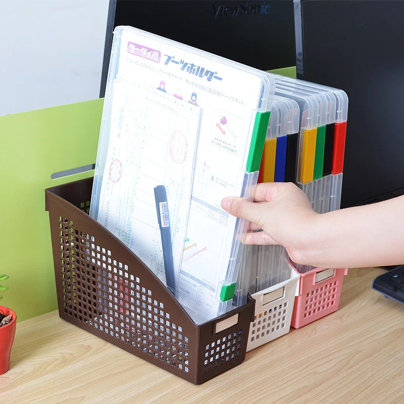 1pcs Clear Plastic Document Paper Filling Case A4 Transparent Storage Box File PP Office Organizer Invisible Storage Cases