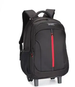 Rolling Backpack Bag 2 Wheels Men travel luggage trolley Backpacks on wheels Luggage Trolley Bags School Trolley Bag on wheels