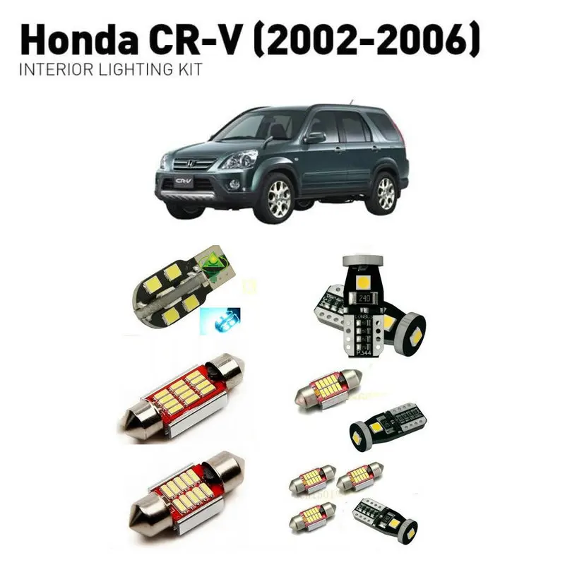 

Led interior lights For Honda crv 2002-2006 7pc Led Lights For Cars lighting kit automotive bulbs Canbus