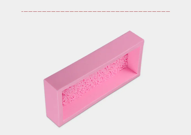 1000ML Big Embossed Loaf Pan Silicone Soap Mold Rose Flower Decoration Handmade Toast Soap Making Mould H377