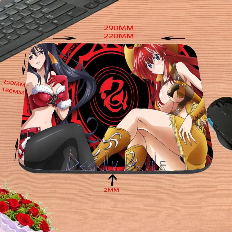 Highschool DxD Mouse Pad Computer Gamer Table For Pc 25X20CM Mouse Carpet Nice Gaming Keyboard Pad Desk Accessorys Deskpad